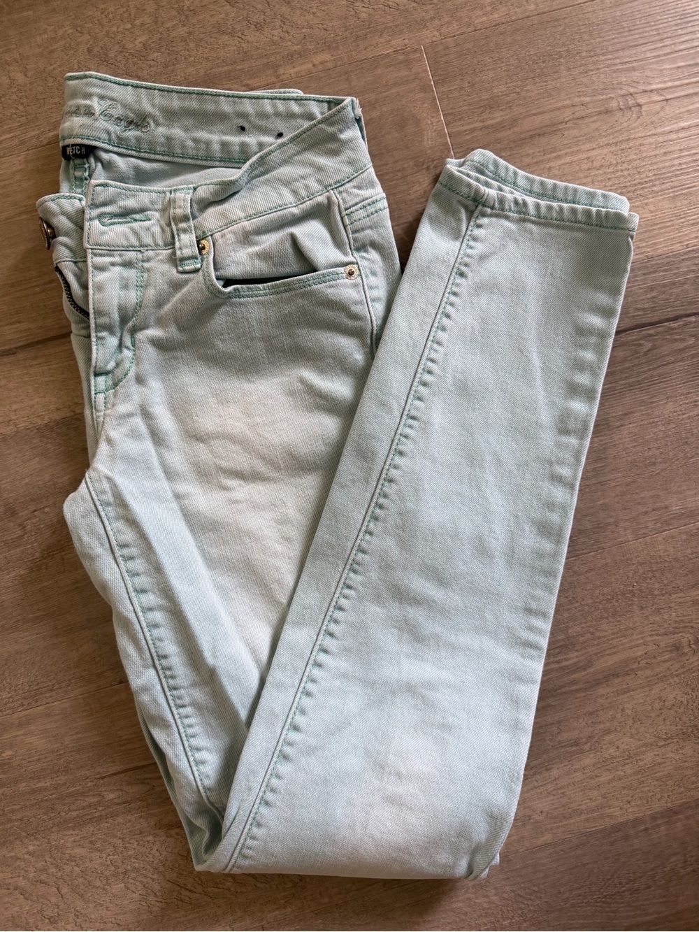 American Eagle Outfitters Mint Green Skinny Jeans
